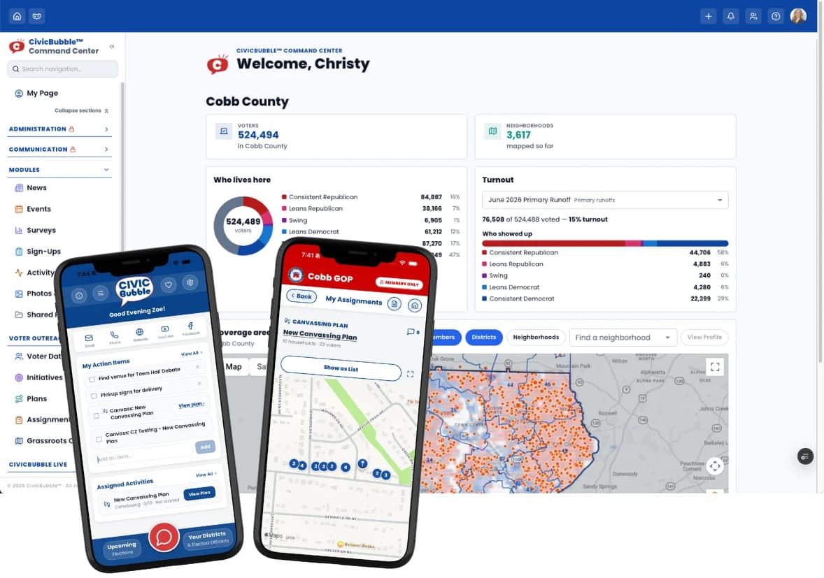 Command Center™ with the mobile app alongside