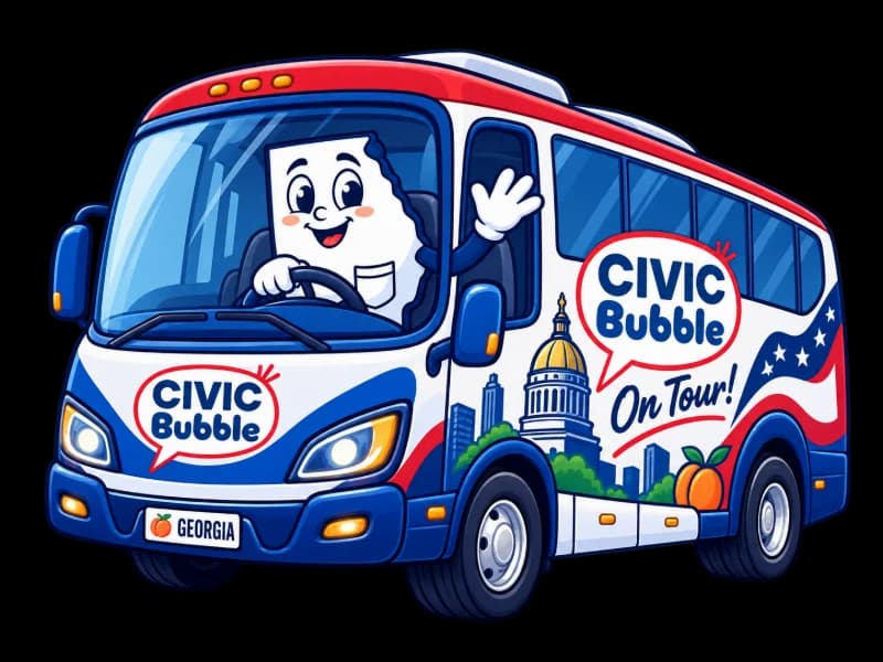 Georgie driving the CivicBubble bus
